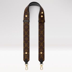 Louis Vuitton Monogram Brown Bandoulière Strap with Gold Accents